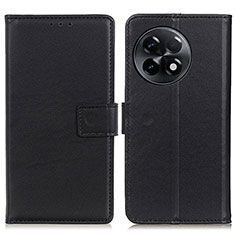 Leather Case Stands Flip Cover Holder A08D for OnePlus 11R 5G Black
