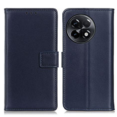 Leather Case Stands Flip Cover Holder A08D for OnePlus 11R 5G Blue