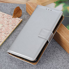 Leather Case Stands Flip Cover Holder A08D for OnePlus Ace 2V 5G Silver