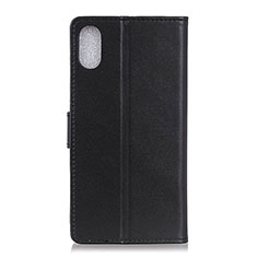 Leather Case Stands Flip Cover Holder A08D for Samsung Galaxy A01 Core Black