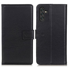 Leather Case Stands Flip Cover Holder A08D for Samsung Galaxy A04s Black