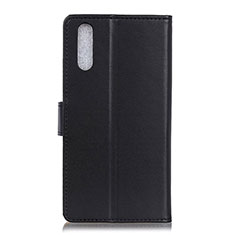 Leather Case Stands Flip Cover Holder A08D for Samsung Galaxy A41 SC-41A Black