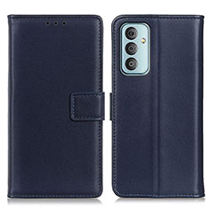 Leather Case Stands Flip Cover Holder A08D for Samsung Galaxy F23 5G Blue