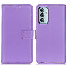Leather Case Stands Flip Cover Holder A08D for Samsung Galaxy F23 5G Purple