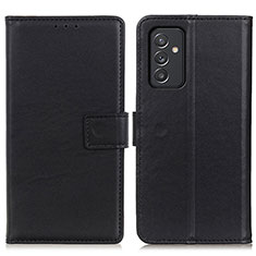 Leather Case Stands Flip Cover Holder A08D for Samsung Galaxy Quantum2 5G Black