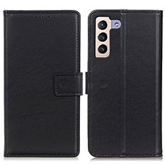 Leather Case Stands Flip Cover Holder A08D for Samsung Galaxy S21 5G Black