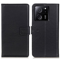 Leather Case Stands Flip Cover Holder A08D for Xiaomi Mi 13T 5G Black