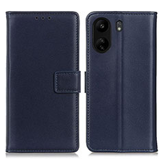 Leather Case Stands Flip Cover Holder A08D for Xiaomi Redmi 13C Blue