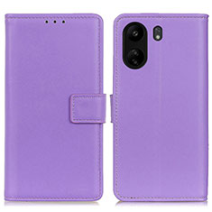 Leather Case Stands Flip Cover Holder A08D for Xiaomi Redmi 13C Purple