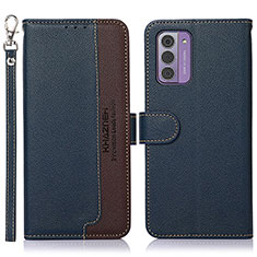 Leather Case Stands Flip Cover Holder A09D for Nokia G310 5G Blue