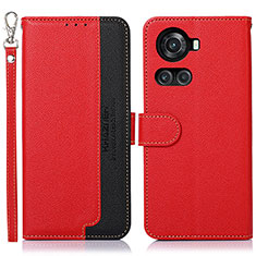 Leather Case Stands Flip Cover Holder A09D for OnePlus 10R 5G Red