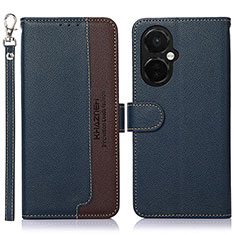 Leather Case Stands Flip Cover Holder A09D for OnePlus Nord N30 5G Blue