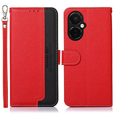 Leather Case Stands Flip Cover Holder A09D for OnePlus Nord N30 5G Red