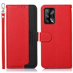 Leather Case Stands Flip Cover Holder A09D for Oppo F19 Red
