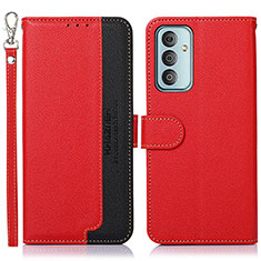 Leather Case Stands Flip Cover Holder A09D for Samsung Galaxy F23 5G Red