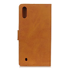 Leather Case Stands Flip Cover Holder A09D for Samsung Galaxy M01 Brown