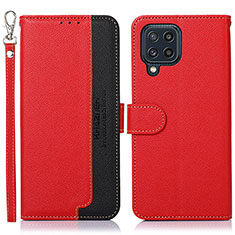 Leather Case Stands Flip Cover Holder A09D for Samsung Galaxy M32 4G Red