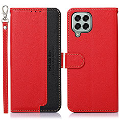 Leather Case Stands Flip Cover Holder A09D for Samsung Galaxy M33 5G Red