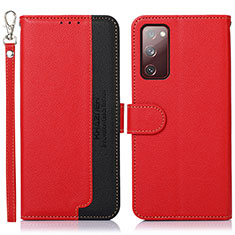Leather Case Stands Flip Cover Holder A09D for Samsung Galaxy S20 FE (2022) 5G Red