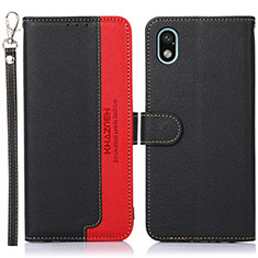 Leather Case Stands Flip Cover Holder A09D for Sony Xperia Ace III Black