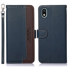 Leather Case Stands Flip Cover Holder A09D for Sony Xperia Ace III Blue