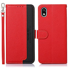 Leather Case Stands Flip Cover Holder A09D for Sony Xperia Ace III Red