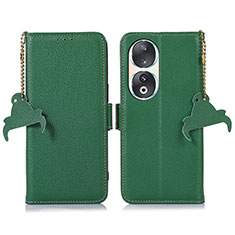 Leather Case Stands Flip Cover Holder A10D for Huawei Honor 90 5G Green