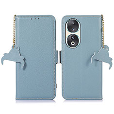 Leather Case Stands Flip Cover Holder A10D for Huawei Honor 90 5G Mint Blue