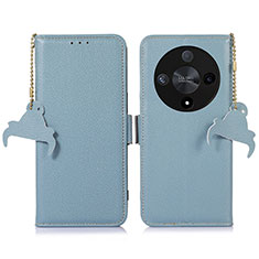 Leather Case Stands Flip Cover Holder A10D for Huawei Honor Magic6 Lite 5G Mint Blue