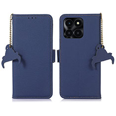 Leather Case Stands Flip Cover Holder A10D for Huawei Honor X6a Blue