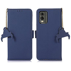 Leather Case Stands Flip Cover Holder A10D for Nokia C210 Blue