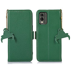 Leather Case Stands Flip Cover Holder A10D for Nokia C210 Green