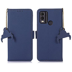 Leather Case Stands Flip Cover Holder A10D for Nokia C22 Blue