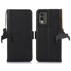 Leather Case Stands Flip Cover Holder A10D for Nokia C32 Black
