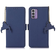 Leather Case Stands Flip Cover Holder A10D for Nokia G42 5G Blue