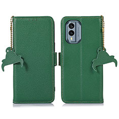 Leather Case Stands Flip Cover Holder A10D for Nokia X30 5G Green