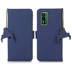 Leather Case Stands Flip Cover Holder A10D for Nokia XR21 Blue