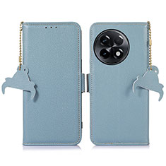 Leather Case Stands Flip Cover Holder A10D for OnePlus 11R 5G Mint Blue