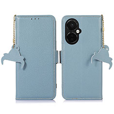 Leather Case Stands Flip Cover Holder A10D for OnePlus Nord CE 3 5G Mint Blue