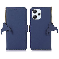 Leather Case Stands Flip Cover Holder A10D for Xiaomi Redmi 12 4G Blue