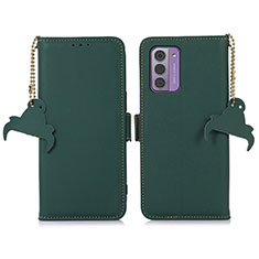 Leather Case Stands Flip Cover Holder A11D for Nokia G310 5G Green