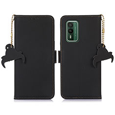 Leather Case Stands Flip Cover Holder A11D for Nokia XR21 Black