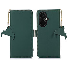 Leather Case Stands Flip Cover Holder A11D for OnePlus Nord N30 5G Green