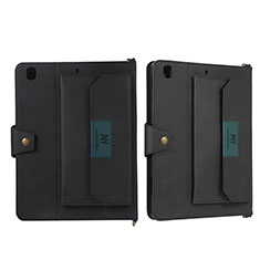 Leather Case Stands Flip Cover Holder AD1 for Apple iPad 10.2 (2020) Black