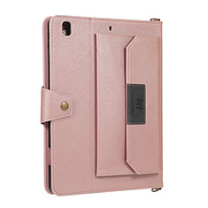 Leather Case Stands Flip Cover Holder AD1 for Apple iPad Air Rose Gold