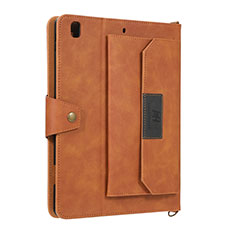 Leather Case Stands Flip Cover Holder AD1 for Apple New iPad 9.7 (2018) Brown