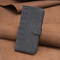 Leather Case Stands Flip Cover Holder B01F for Motorola Moto E13 Black
