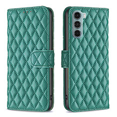 Leather Case Stands Flip Cover Holder B01F for Motorola Moto Edge S30 5G Green