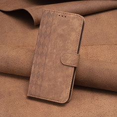 Leather Case Stands Flip Cover Holder B01F for Nokia C32 Brown