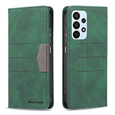 Leather Case Stands Flip Cover Holder B01F for Samsung Galaxy A23 5G Green